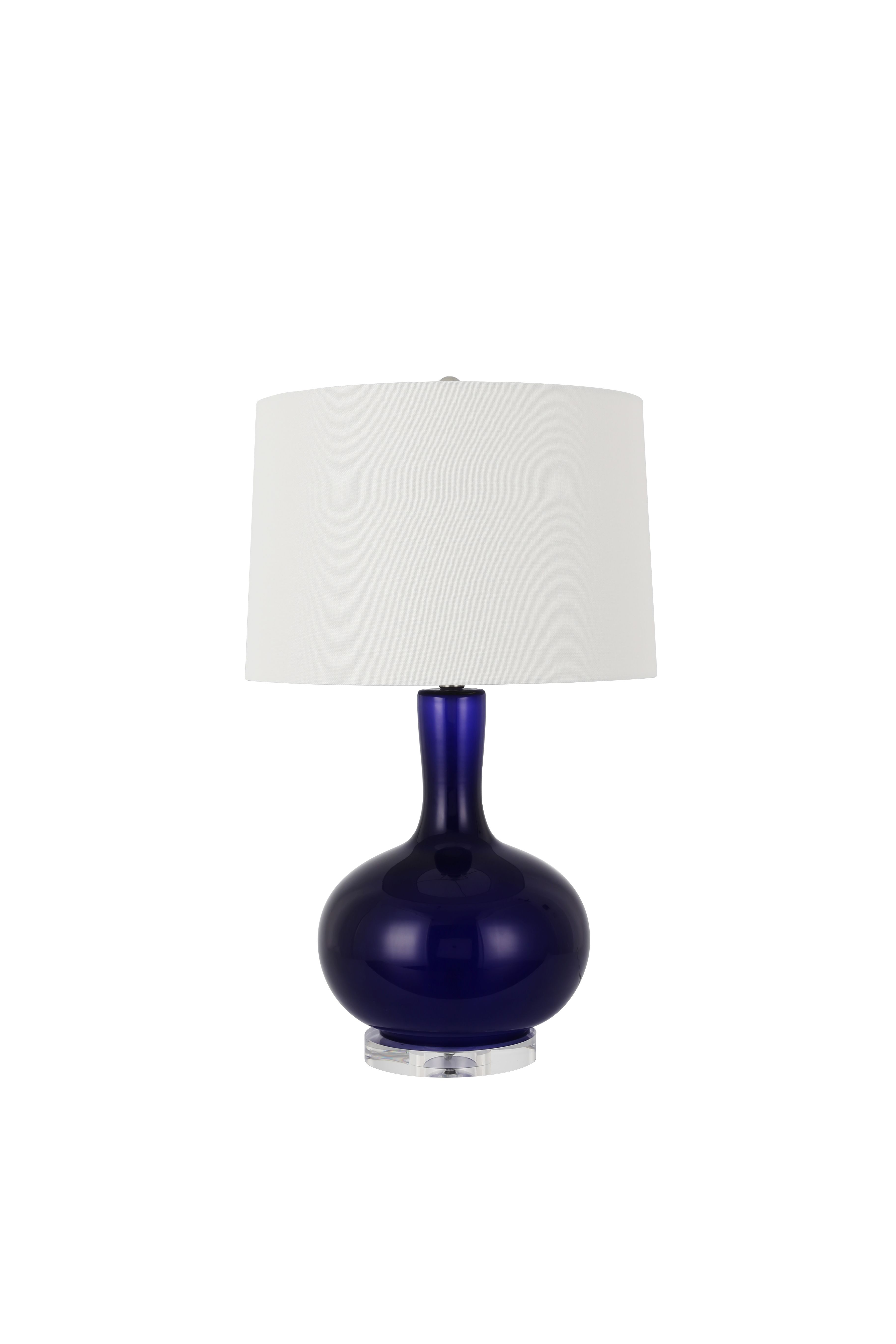 Deep Blue European Elegant design table lamp living room ceramic antique vase lamp for wholesale smart table lamp