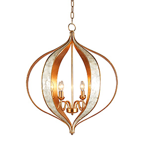 Modern 6-Golden Holder Pendant Decoration Iron Ceiling Fixture