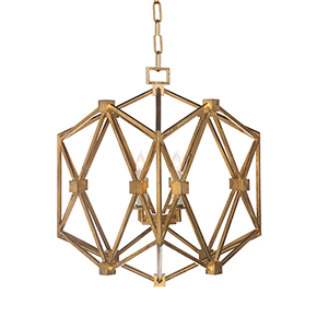 Luxury Handmade Gold Foil Iron Pendant Lamp