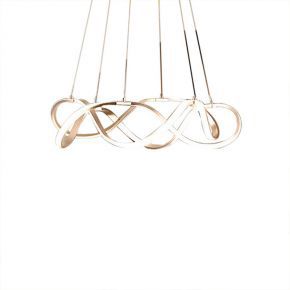Gold White Luxurious Curve Compound Decorative Pendant Light