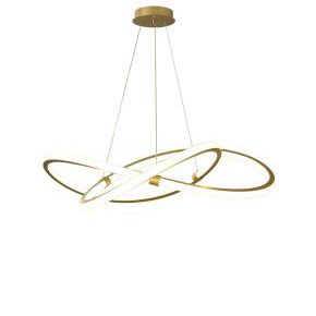 Creative Modern Integrated Circular Gold-white Furnish Pendant Ceiling Light Fixture