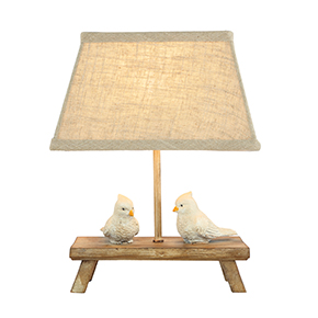 Bird Couple Fabric Table Lamp