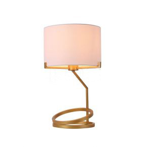 Contemporary Golden Frame & Rings Table Lamp
