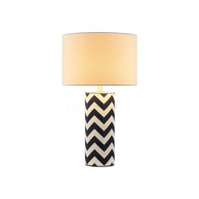 Contemporary Wavy Figures Decorative Table Lamp with Shade
