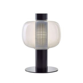 Contemporary Concise Pipe Table Lamp with Bubble Lamp Shade