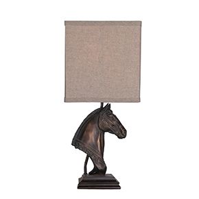 Contemporary Brown Horse Head Based Table Lamp for Home Decoration