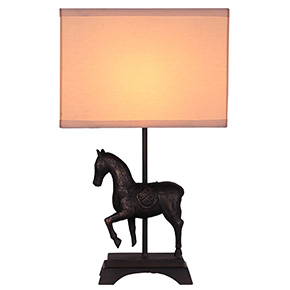 Contemporary Black Horse Table Lamp for Indoor Decorative Artwork