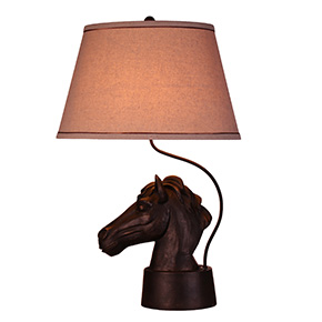 Contemporary Black Horse Head Based Table Lamp Home Decoration Improvement