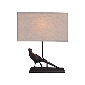 Modern Designed Peacock Table Lamp with Shade Indoor Decorative Artwork