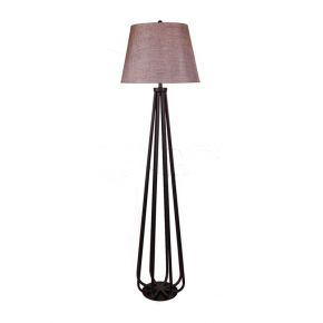 Creative Hollow Vase Shaped Floor Lamp with Brown Lamp Shade