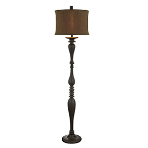 Modern Brown Decorative Base Floor Lamp with Coffee Lamp Shade
