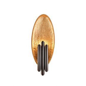 Contemporary Oval Amber Decorative Pipe Wall Lamp