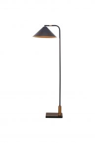Vintage Copper Gunbarrel Black Table Lamp