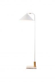 Vintage Copper Flat White Table Lamp