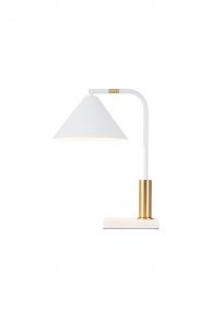 Metal White Marble Shade Table Lamp